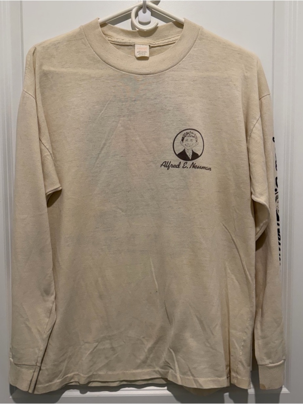 Vtg long-sleeve T-shirt Alfred E. Neuman "What--me worry?" MAD Magazine Rare